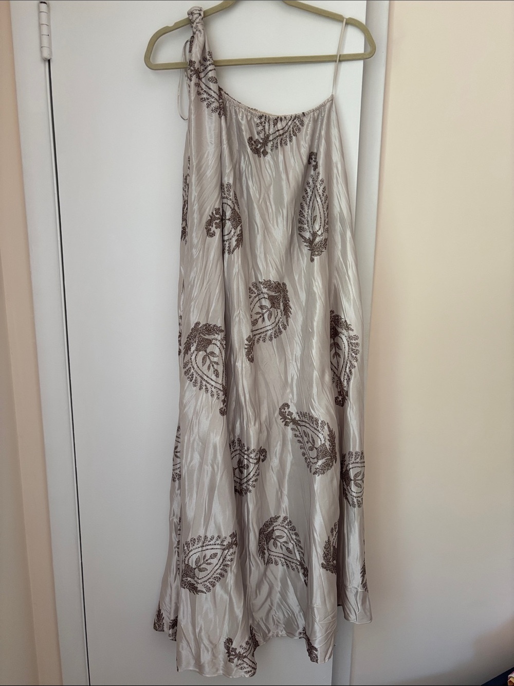 Zara Wrinkled Effect Asymmetrical Maxi Dress - Picture 4 of 5